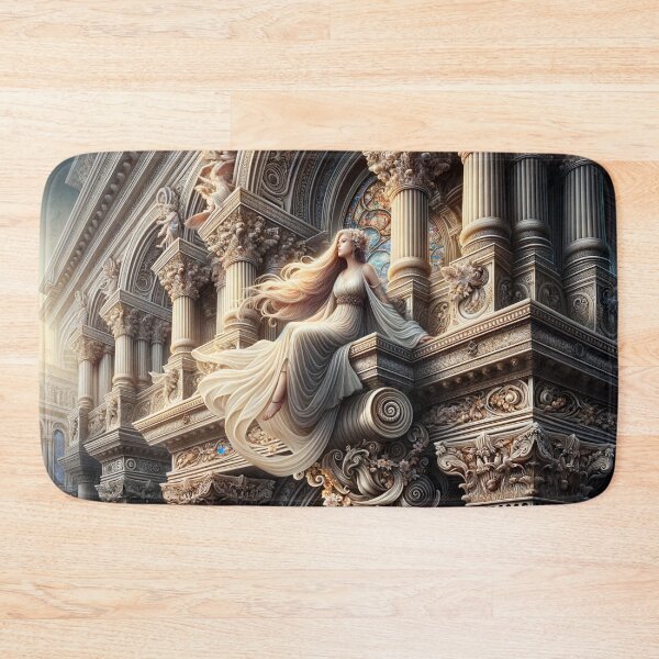 Item preview, Radiant Recline: The Ethereal Intersection of Fantasy and Elegance in a Luminous Digital Realm designed and sold by oanaunciuleanu.
