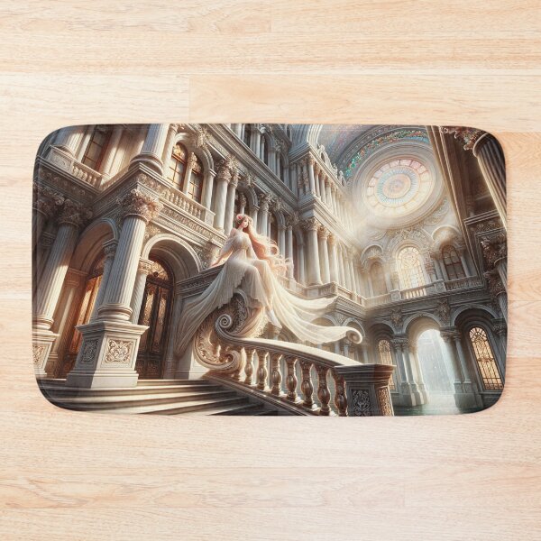 Item preview, Radiant Recline: The Ethereal Intersection of Fantasy and Elegance in a Luminous Digital Realm designed and sold by oanaunciuleanu.