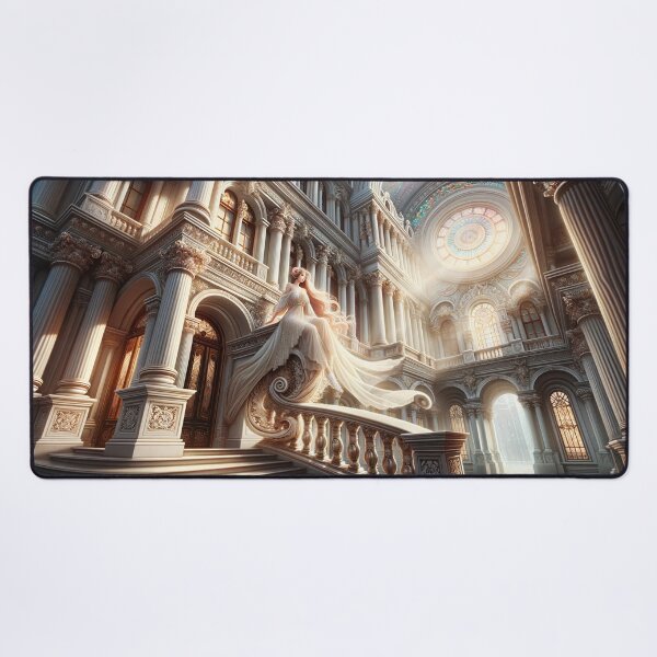 Item preview, Radiant Recline: The Ethereal Intersection of Fantasy and Elegance in a Luminous Digital Realm designed and sold by oanaunciuleanu.