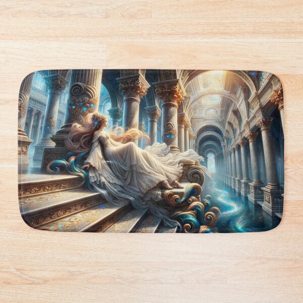 Item preview, Radiant Recline: The Ethereal Intersection of Fantasy and Elegance in a Luminous Digital Realm designed and sold by oanaunciuleanu.