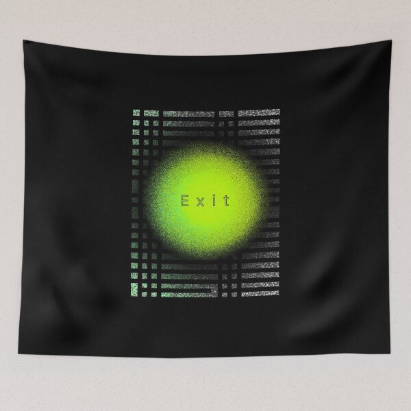 Item preview, EMO Pattern green black Exit escape alternative  designed and sold by StickyGoddess.