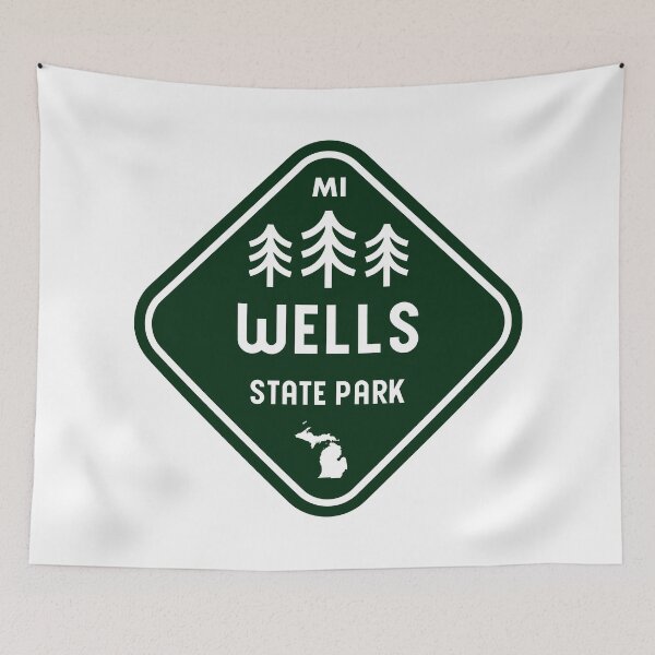 Item preview, Wells State Park Michigan Rhombus designed and sold by bivenart.