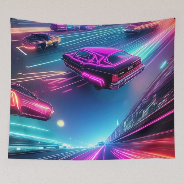 Item preview, Car Synthwave, neon, futurist, kids, game, children, future designed and sold by Cyber Kids.