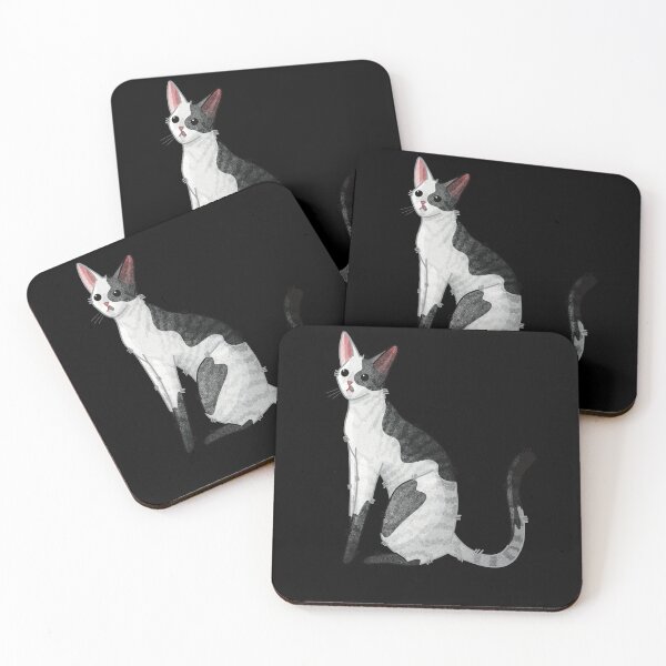 Item preview, Tuxedo Cornish Rex - Cat lovers gifts designed and sold by FelineEmporium.