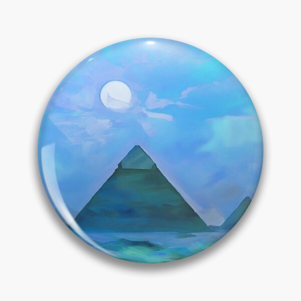 Item preview, The Pyramids of Giza, Egypt, Azure, AI Generated Art - One of the Seven Wonders of the Ancient World designed and sold by studioSharonKay.