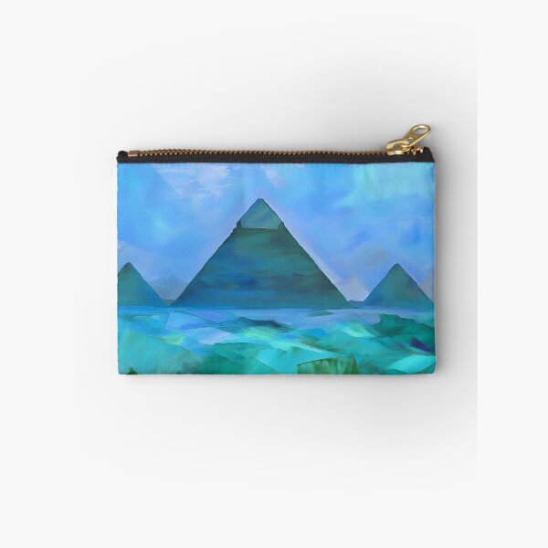 Item preview, The Pyramids of Giza, Egypt, Azure, AI Generated Art - One of the Seven Wonders of the Ancient World designed and sold by studioSharonKay.