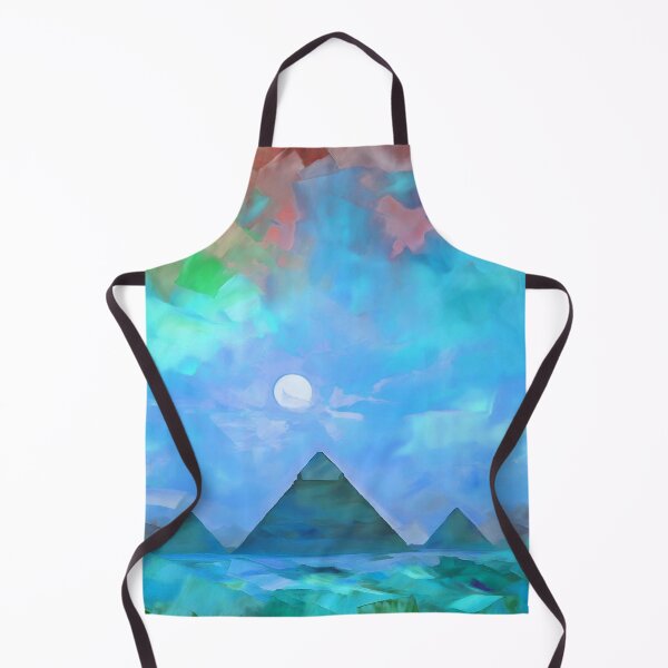 Item preview, The Pyramids of Giza, Egypt, Azure, AI Generated Art - One of the Seven Wonders of the Ancient World designed and sold by studioSharonKay.