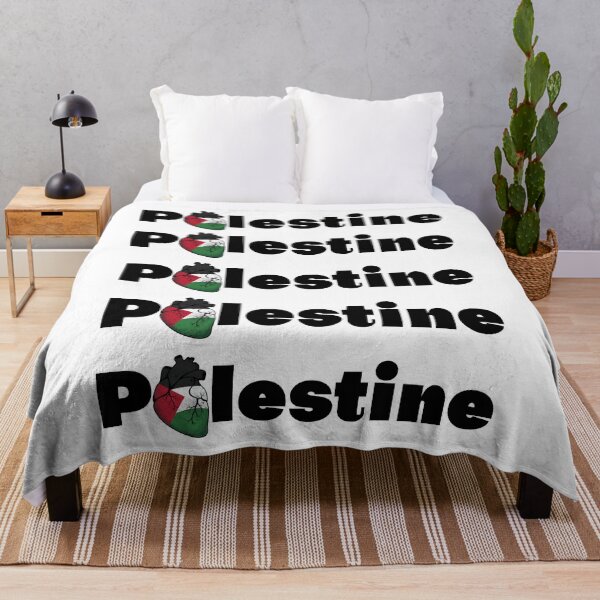 Item preview, Palestine Arabic Calligraphy with Palestinian Flag فلسطين designed and sold by ZamZamDesign.