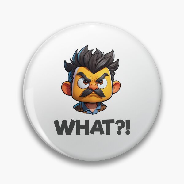 Item preview, What?! - Funny Cartoon Face T-Shirt Design designed and sold by PixelFixArt.