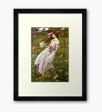 Vintage John William Waterhouse - Windswept 1903 Fine Art Framed Print