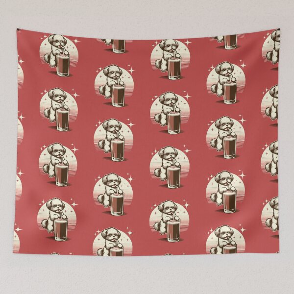 Item preview, Shih Tzu Puppy Loves Hot Chocolate With Marshmellows designed and sold by SubtleSplit.