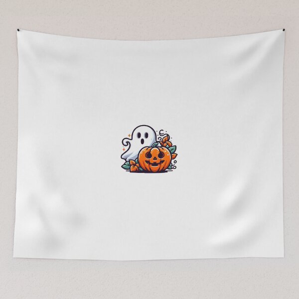 Item preview, Halloween ghost and pumpkin designed and sold by Minimug.
