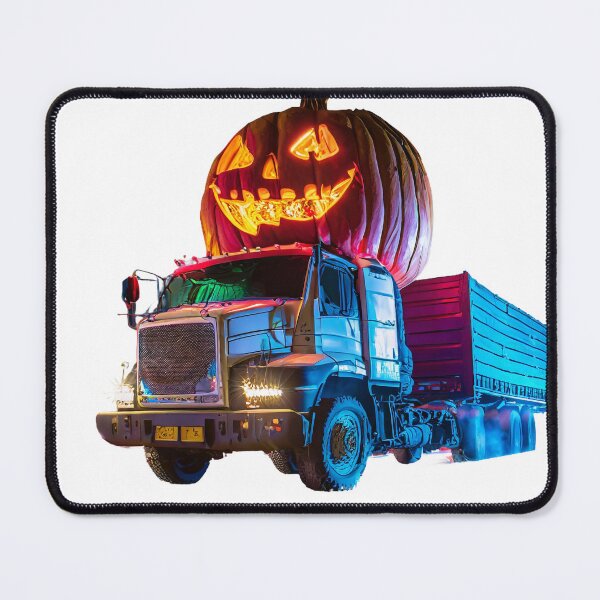 Item preview, Halloween pumpkin is riding on the roof of the truck and having fun designed and sold by CoolVisionStd.