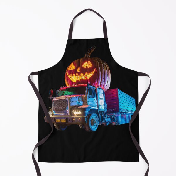 Item preview, Halloween pumpkin is riding on the roof of the truck and having fun designed and sold by CoolVisionStd.