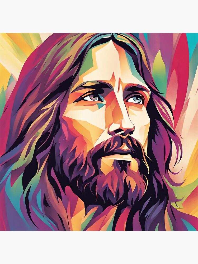 Jesus Multicolor Sticker