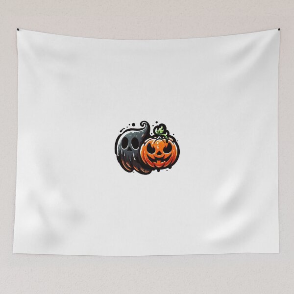 Item preview, Halloween ghost and pumpkin designed and sold by Minimug.