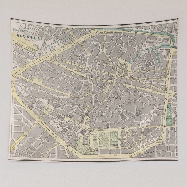 Item preview, Vintage Map of Brussels Belgium (1901) designed and sold by BravuraMedia.