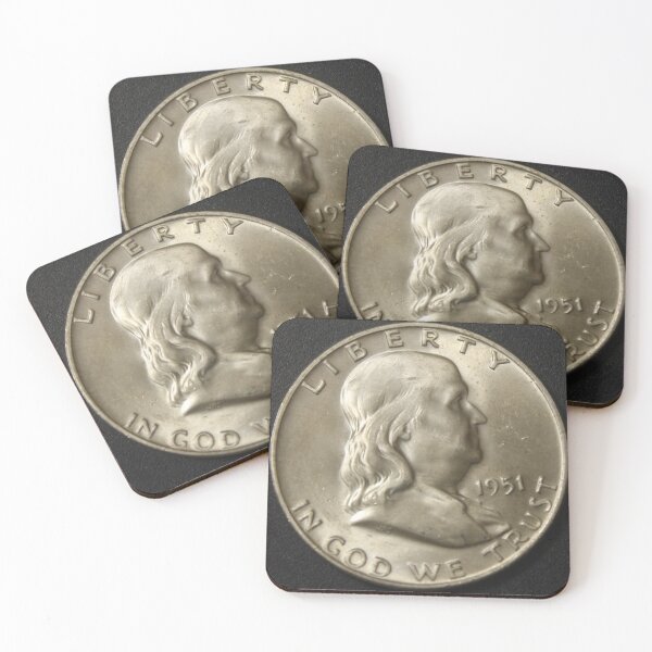Item preview, 1951 Franklin Half Dollar designed and sold by coinsxcrochet.