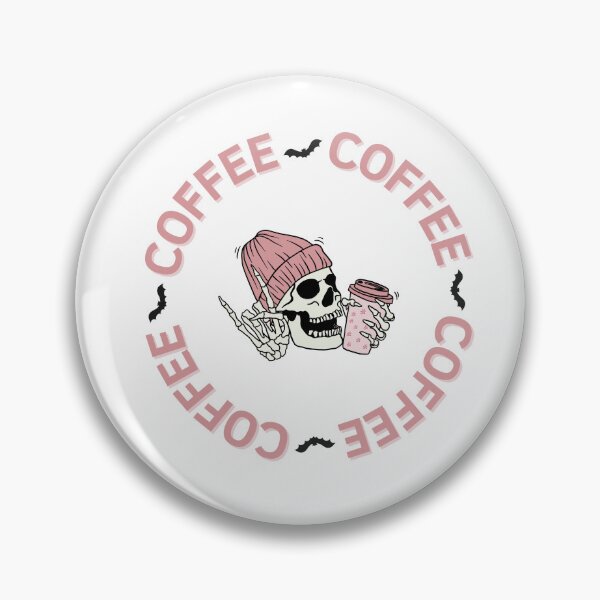 Item preview, Pink Skeleton Drinking Coffee designed and sold by GbzDigital.