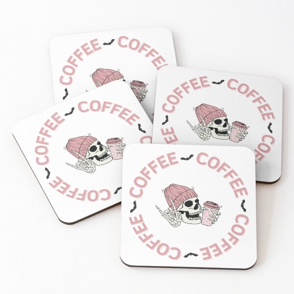 Item preview, Pink Skeleton Drinking Coffee designed and sold by GbzDigital.