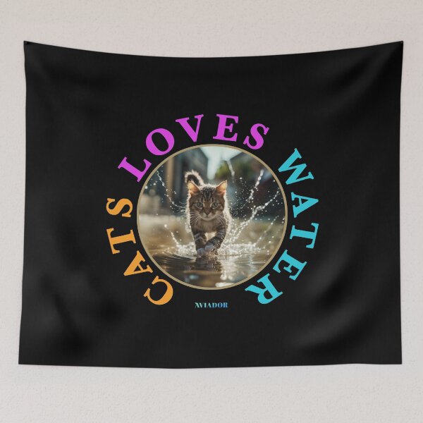 Item preview, Cat Loves Water designed and sold by Aviador.