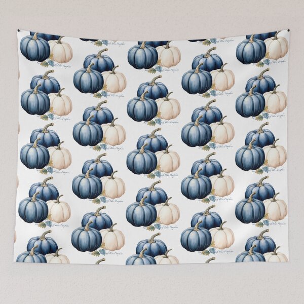 Item preview, Savor the Season with Blue Pumpkins designed and sold by whitebirchmerch.