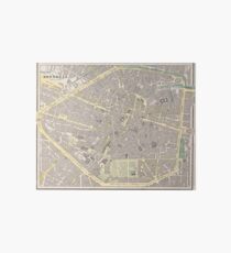 Vintage Map of Brussels Belgium (1901) Art Board