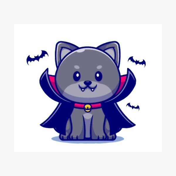 Item preview, Halloween vampire cat designed and sold by Nelliii-.