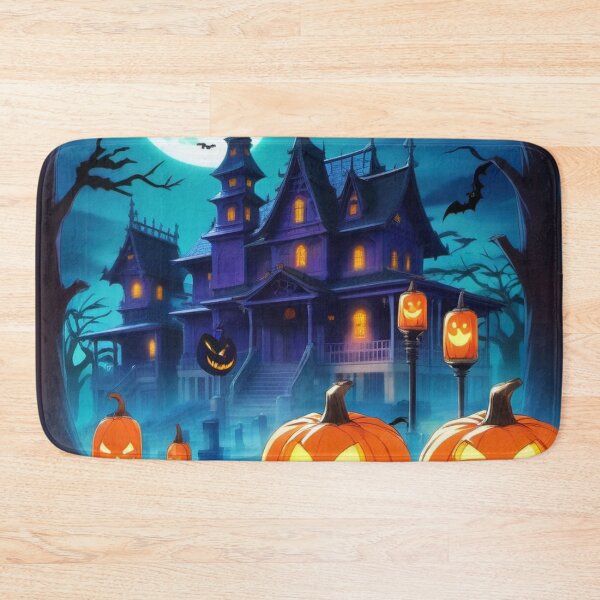 Item preview, Halloween spooky mansion in the moonlight designed and sold by JaroDesign2023.