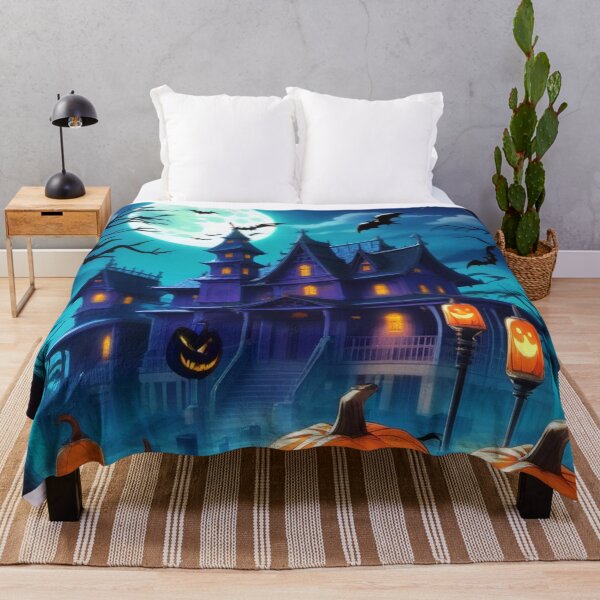 Item preview, Halloween spooky mansion in the moonlight designed and sold by JaroDesign2023.