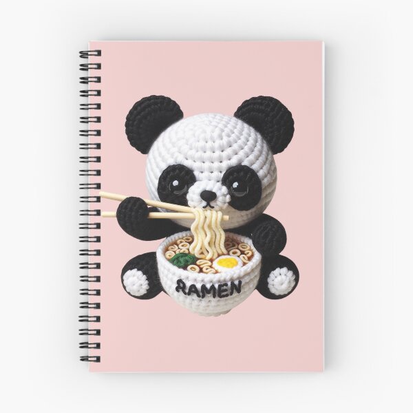 Item preview, Panda Eating Ramen - Amigurumi Style designed and sold by PixSellerShop.