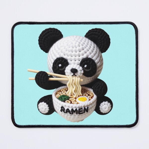 Item preview, Panda Eating Ramen - Amigurumi Style designed and sold by PixSellerShop.