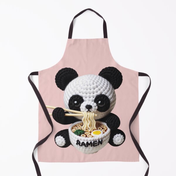 Item preview, Panda Eating Ramen - Amigurumi Style designed and sold by PixSellerShop.