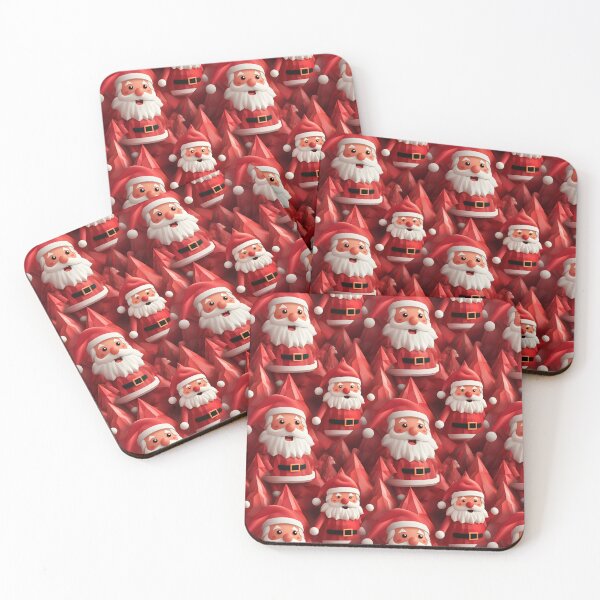 Item preview, Jolly Santa Claus Christmas Repeated Pattern in Festive Red designed and sold by soulofalion.
