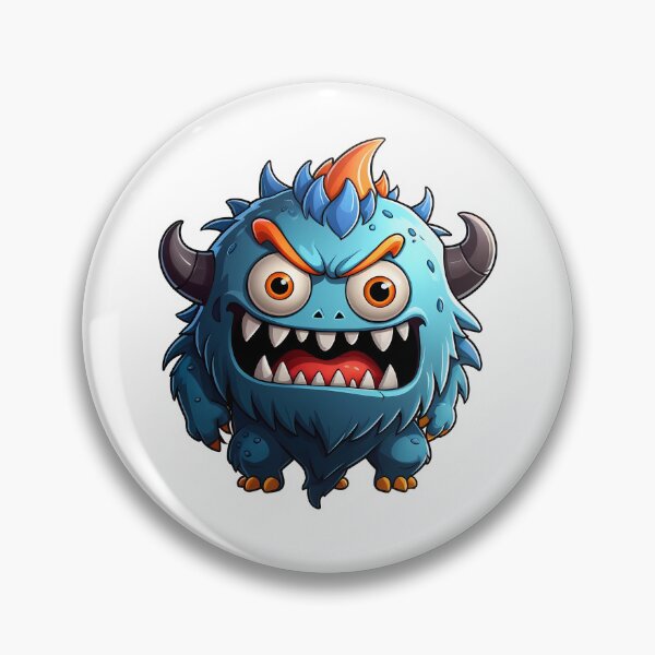 Item preview, Title: Blue Monster with Orange Tuft designed and sold by PixelFixArt.