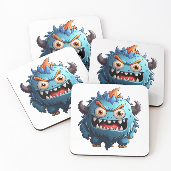 Item preview, Title: Blue Monster with Orange Tuft designed and sold by PixelFixArt.