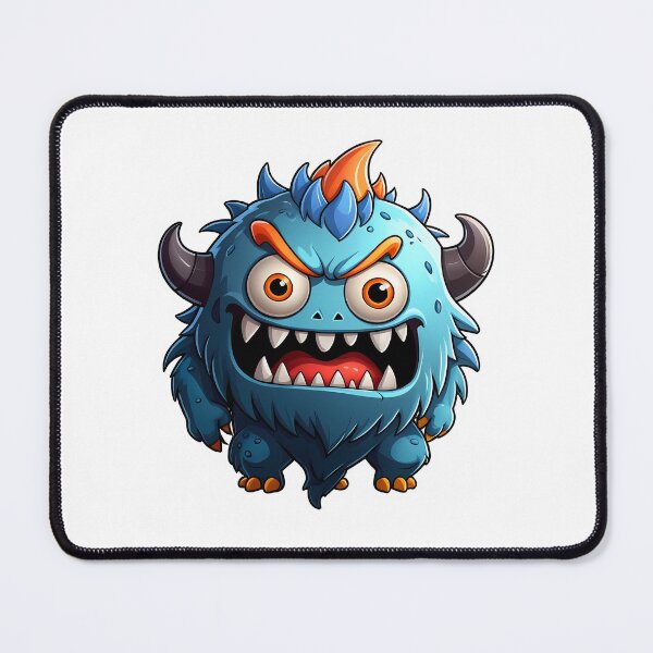 Item preview, Title: Blue Monster with Orange Tuft designed and sold by PixelFixArt.
