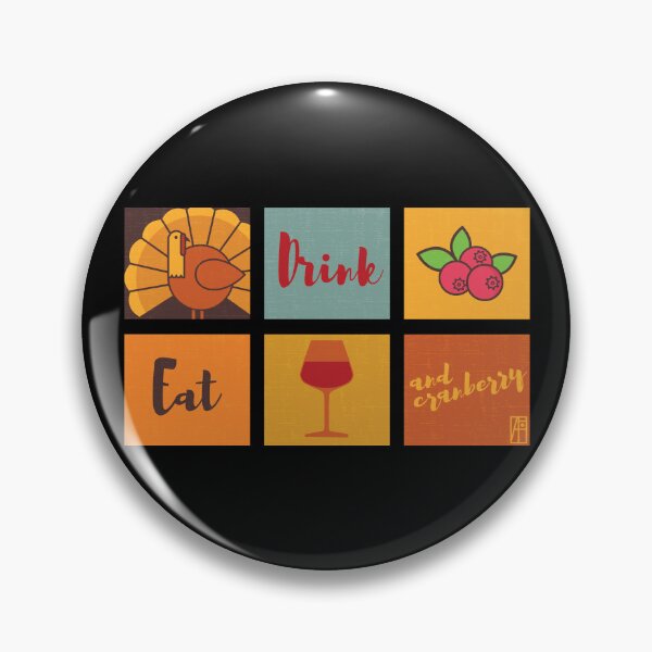 Item preview, Eat, Drink, and Cranberry - happy thanksgiving day - vintage style designed and sold by ArtProjectShop.
