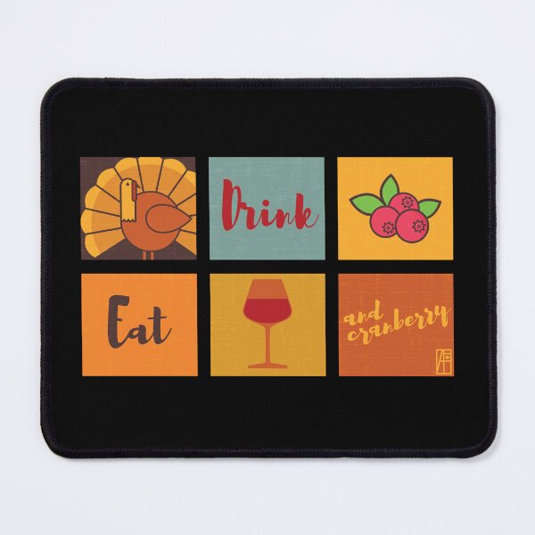 Item preview, Eat, Drink, and Cranberry - happy thanksgiving day - vintage style designed and sold by ArtProjectShop.