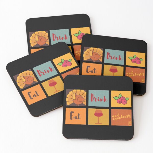 Item preview, Eat, Drink, and Cranberry - happy thanksgiving day - vintage style designed and sold by ArtProjectShop.
