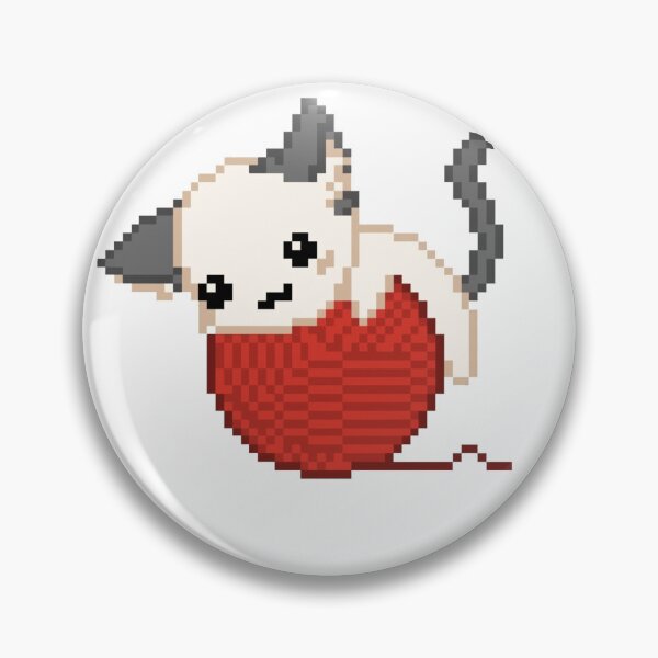Item preview, cute cat pixel art designed and sold by BashPIXIE.