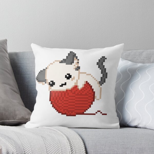 Item preview, cute cat pixel art designed and sold by BashPIXIE.