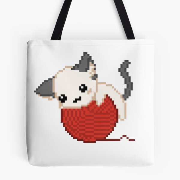 Item preview, cute cat pixel art designed and sold by BashPIXIE.