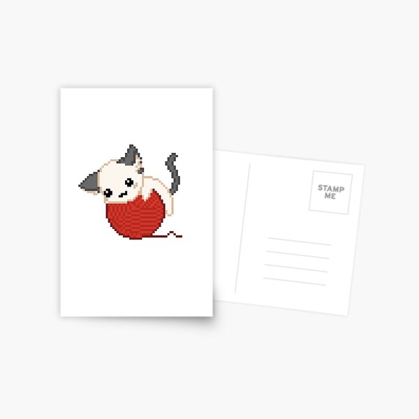 Item preview, cute cat pixel art designed and sold by BashPIXIE.