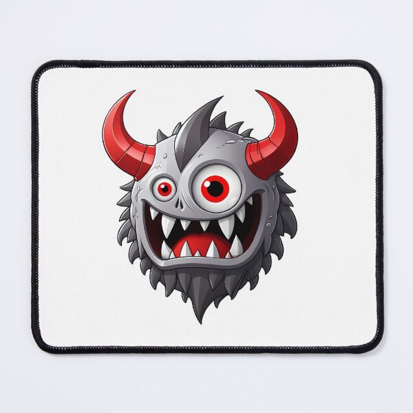 Item preview, Red Horned Monster Skull Cartoon designed and sold by PixelFixArt.