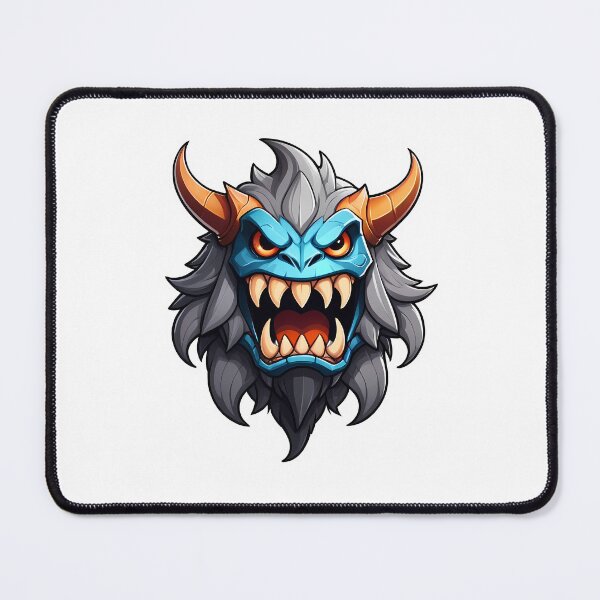 Item preview, Blue and Orange Monster Cartoon Head designed and sold by PixelFixArt.