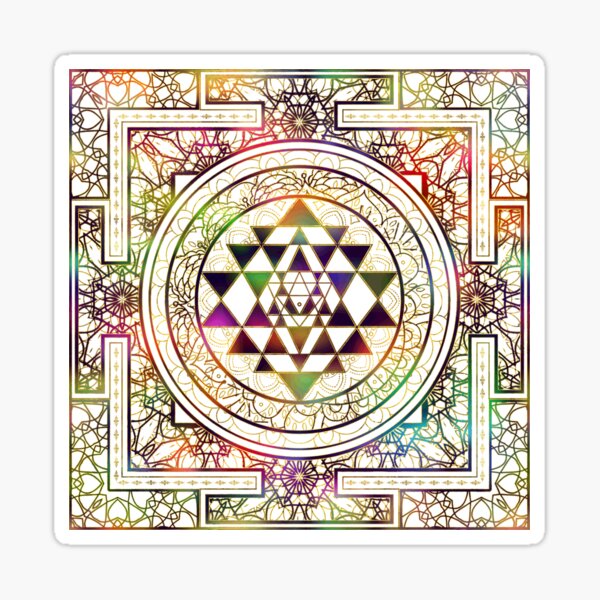 Item preview, Colorful Sri Yantra  / Sri Chakra designed and sold by k9printart.