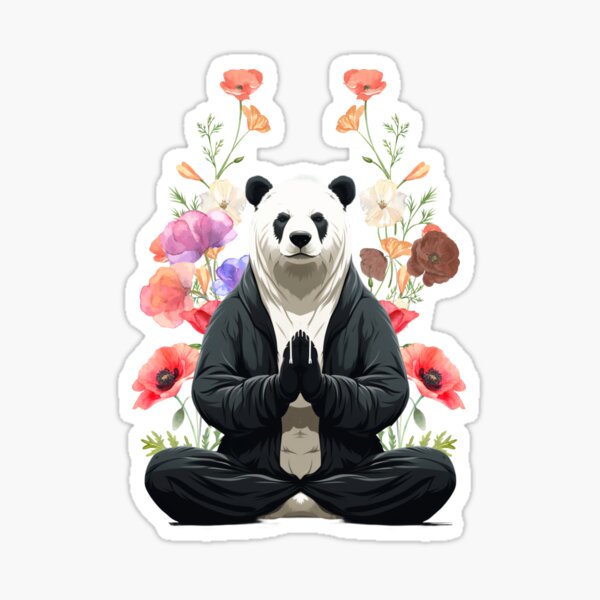 Panda Bear Yoga poses Buddhism Zen Yang gifts Art Print by DH Designed -  X-Small