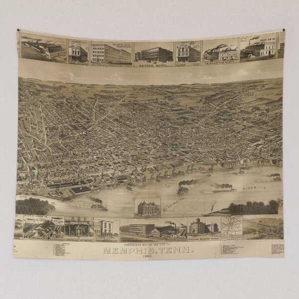 Item preview, Vintage Pictorial Map of Memphis TN (1887) designed and sold by BravuraMedia.