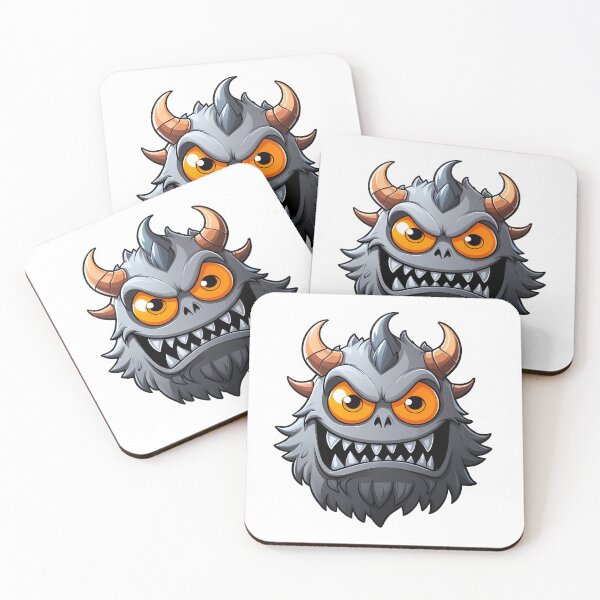 Item preview, Roaring Monster Horns Cartoon designed and sold by PixelFixArt.